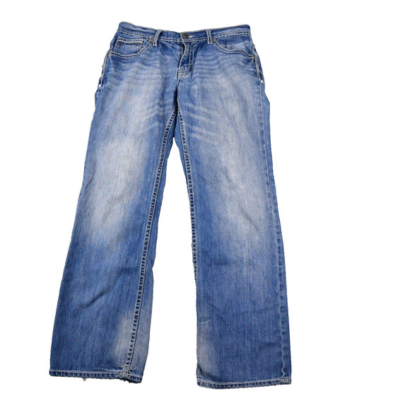 BKE Buckle Derek Men's Jeans 32R (31x30 Meas) Blue Denim - Picture 1 of 11